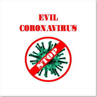 evil coronavirus Posters and Art